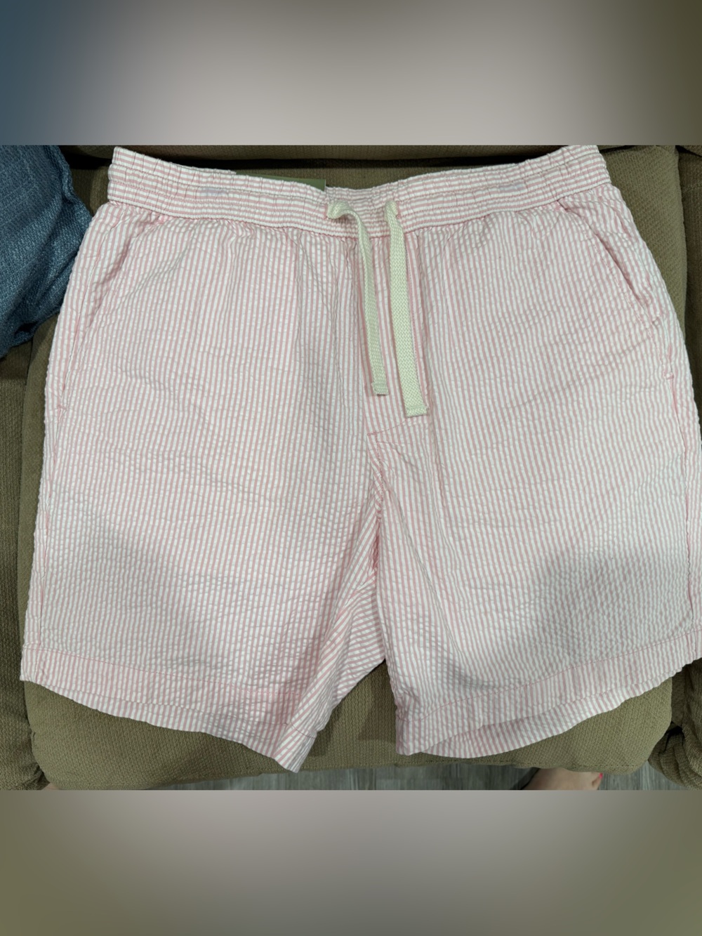 Goodfellow & Co Light Pink Seersucker Men's Drawstring Shorts